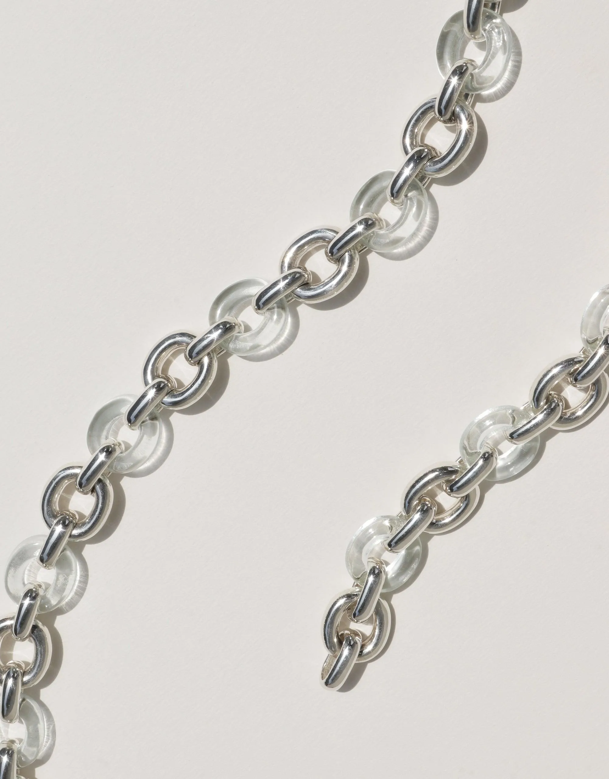 Connected Loop Bracelet | Mixed Metal & Glass