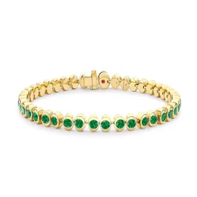 Cosmic Curve Tsavorite Tennis Bracelet