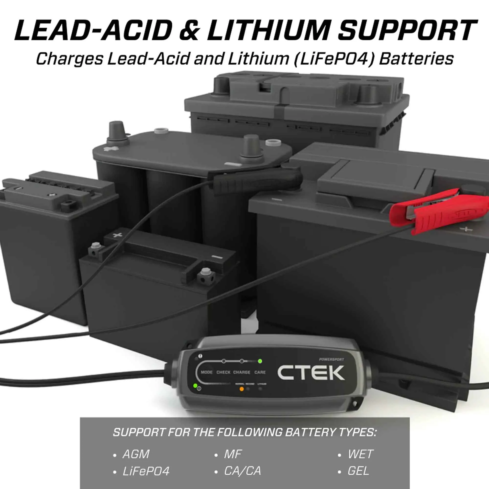 CTEK CT5 POWERSPORT 12V 2.3A Battery Charger & Maintainer for LA and Lithium (Barcode: 7340103403104 )