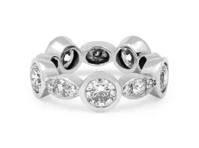 Diamond Band Ring in 18K White Gold