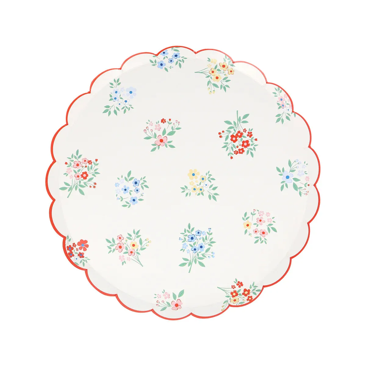 Ditsy Posy Scalloped Side Plates (x 8)