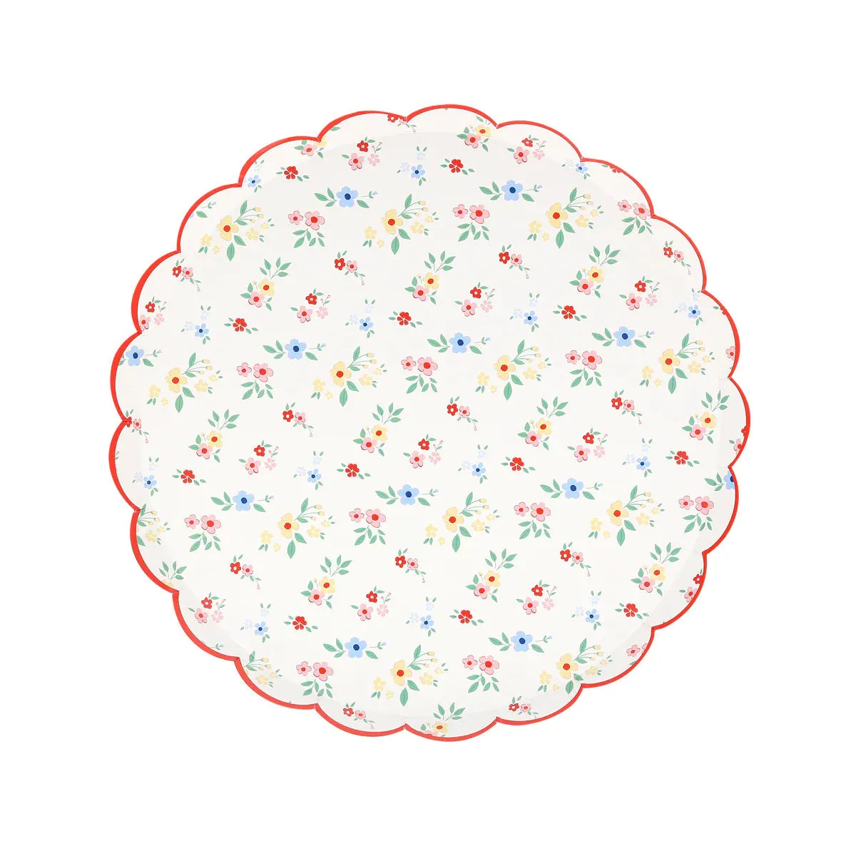 Ditsy Posy Scalloped Side Plates (x 8)