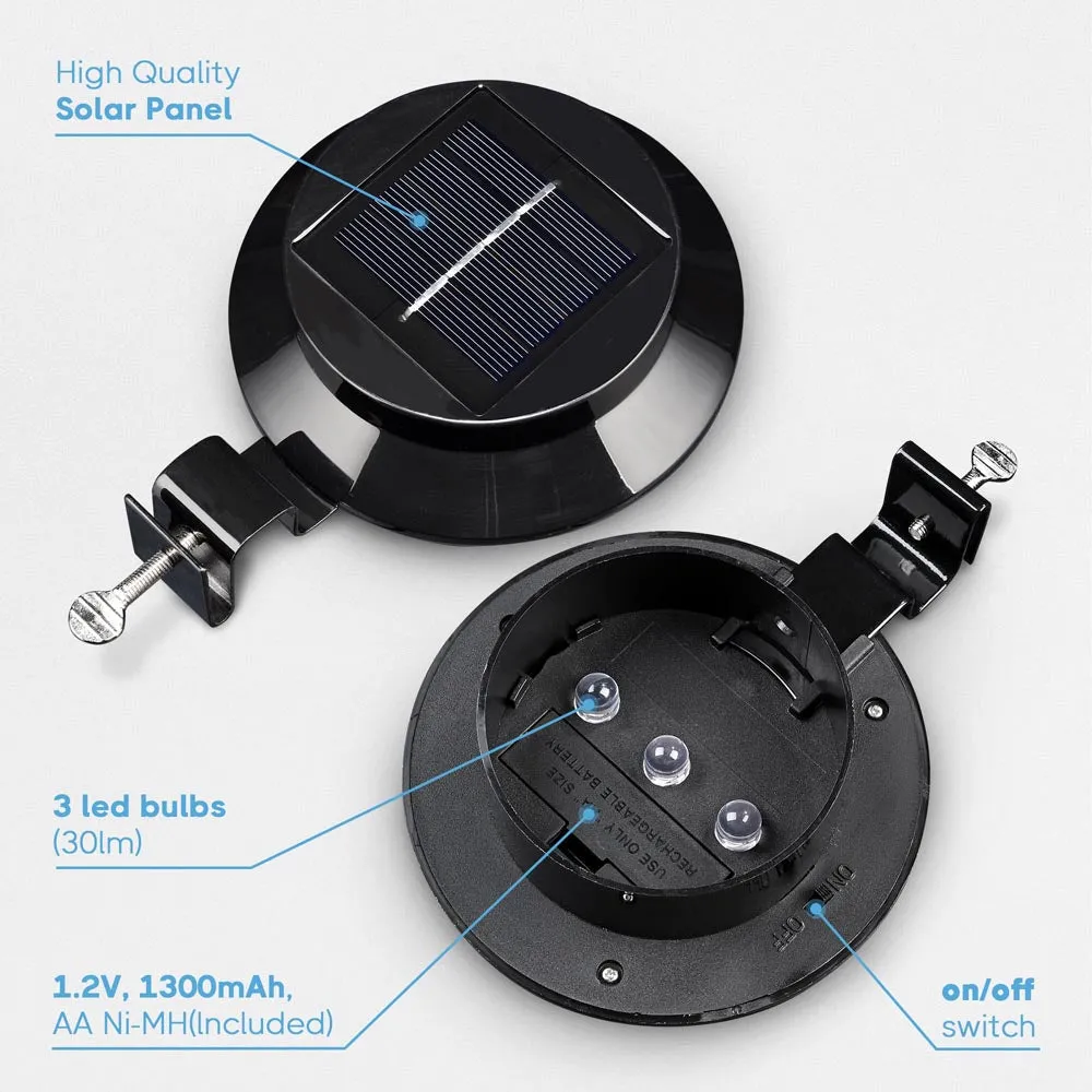 DIY Dusk to Dawn Wireless Solar LED Lights Waterproof 6ct/Pack