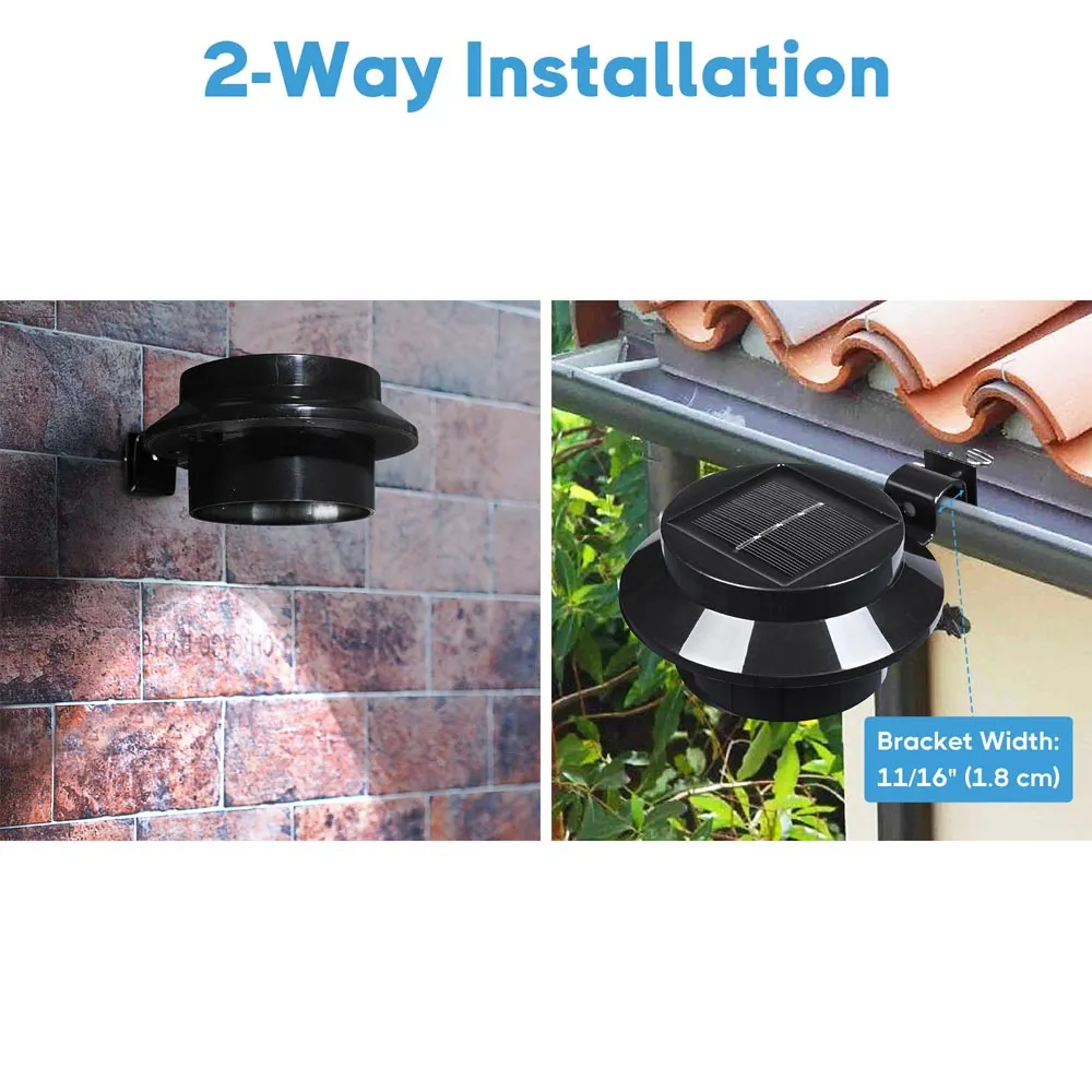 DIY Dusk to Dawn Wireless Solar LED Lights Waterproof 6ct/Pack