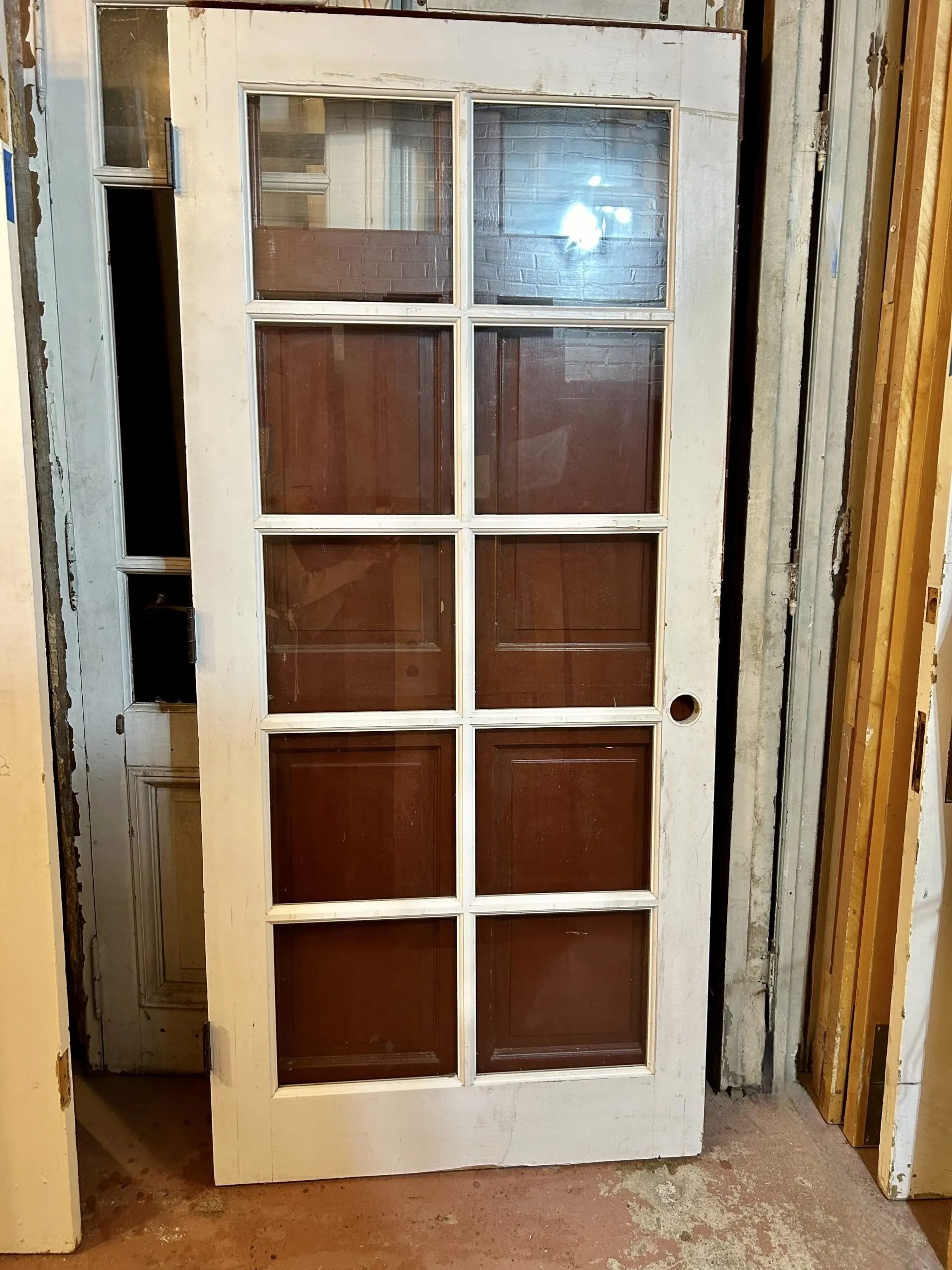 Door, 10 -Panel Glass Door, White
