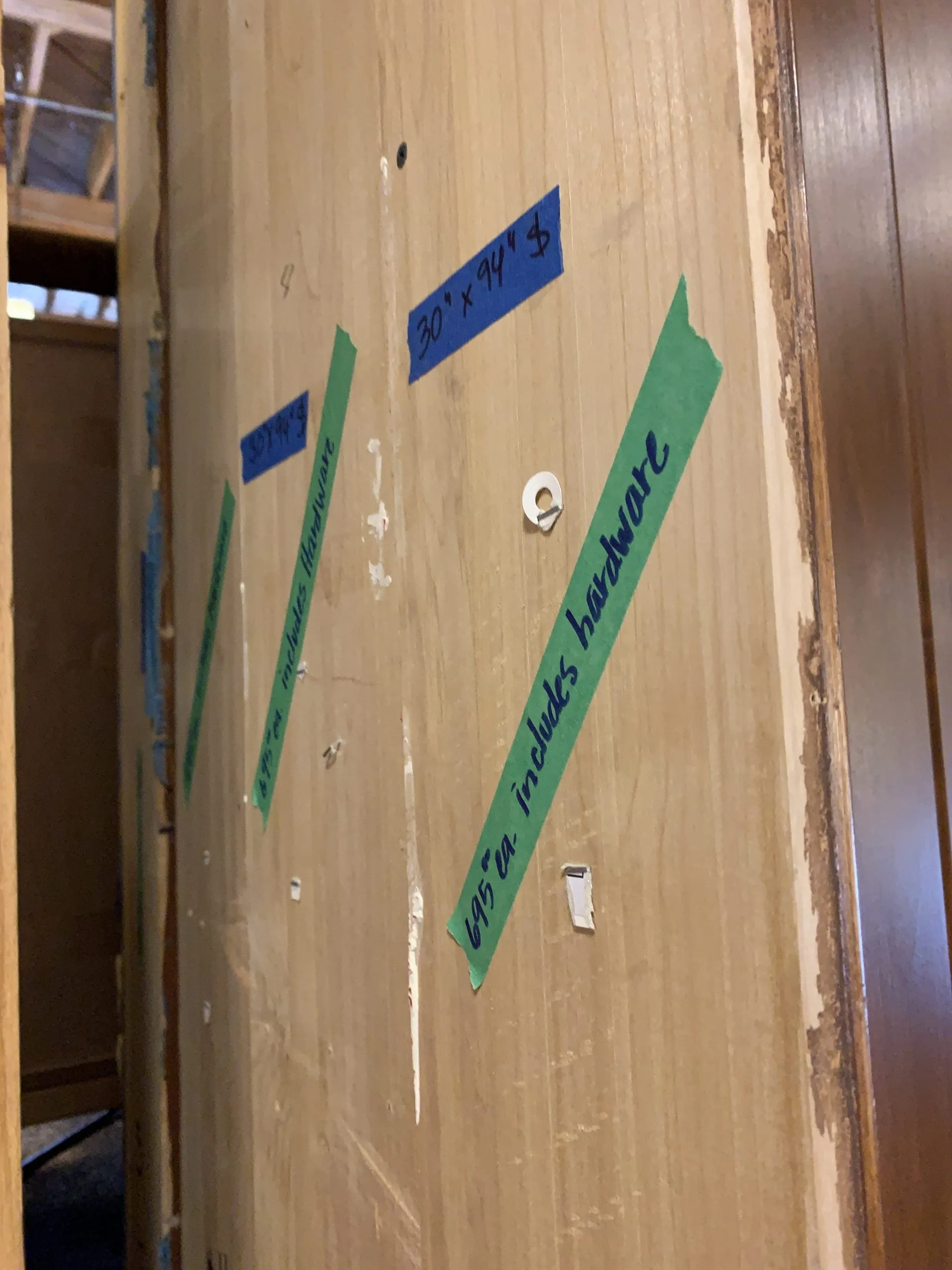 Door, Set of Doors, Interior with Jam and Hardware