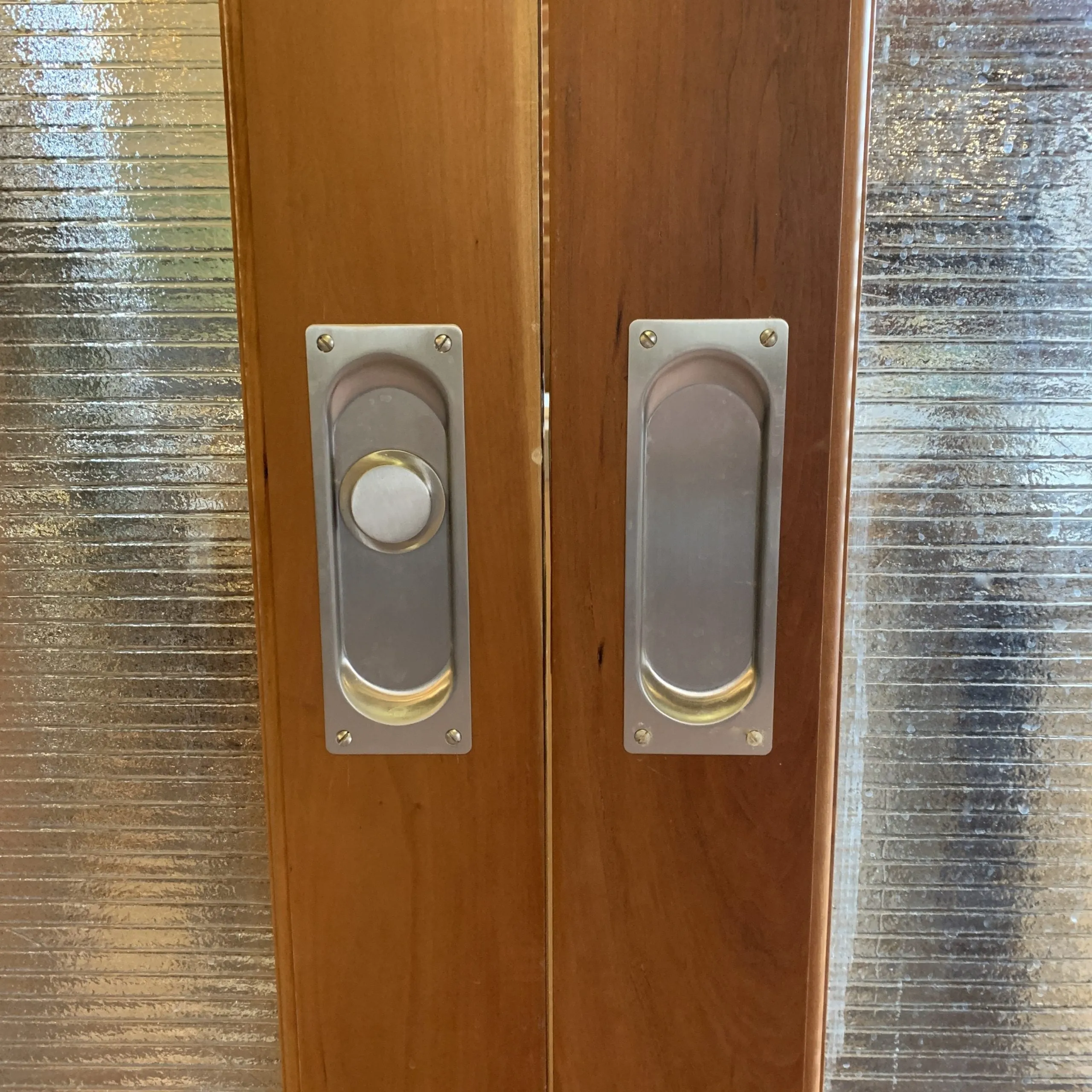 Double Glass Doors in Jams, Translucent Glass, Multiple Sizes