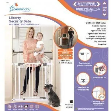 Dreambaby Liberty Security Gate with Smart Stay Open Feature