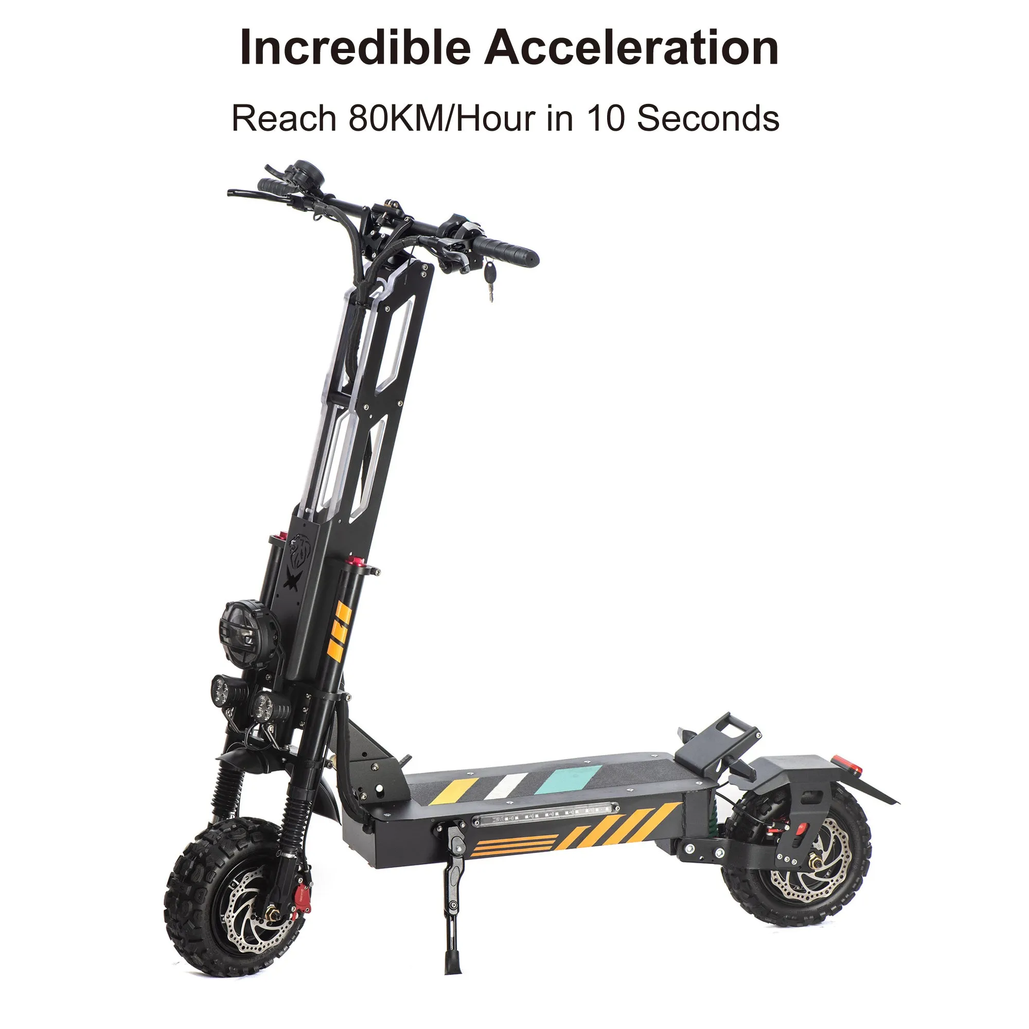 EFGBIKE X8 50 MPH Electric Scooter for Adults 6000W Dual Motor 60V