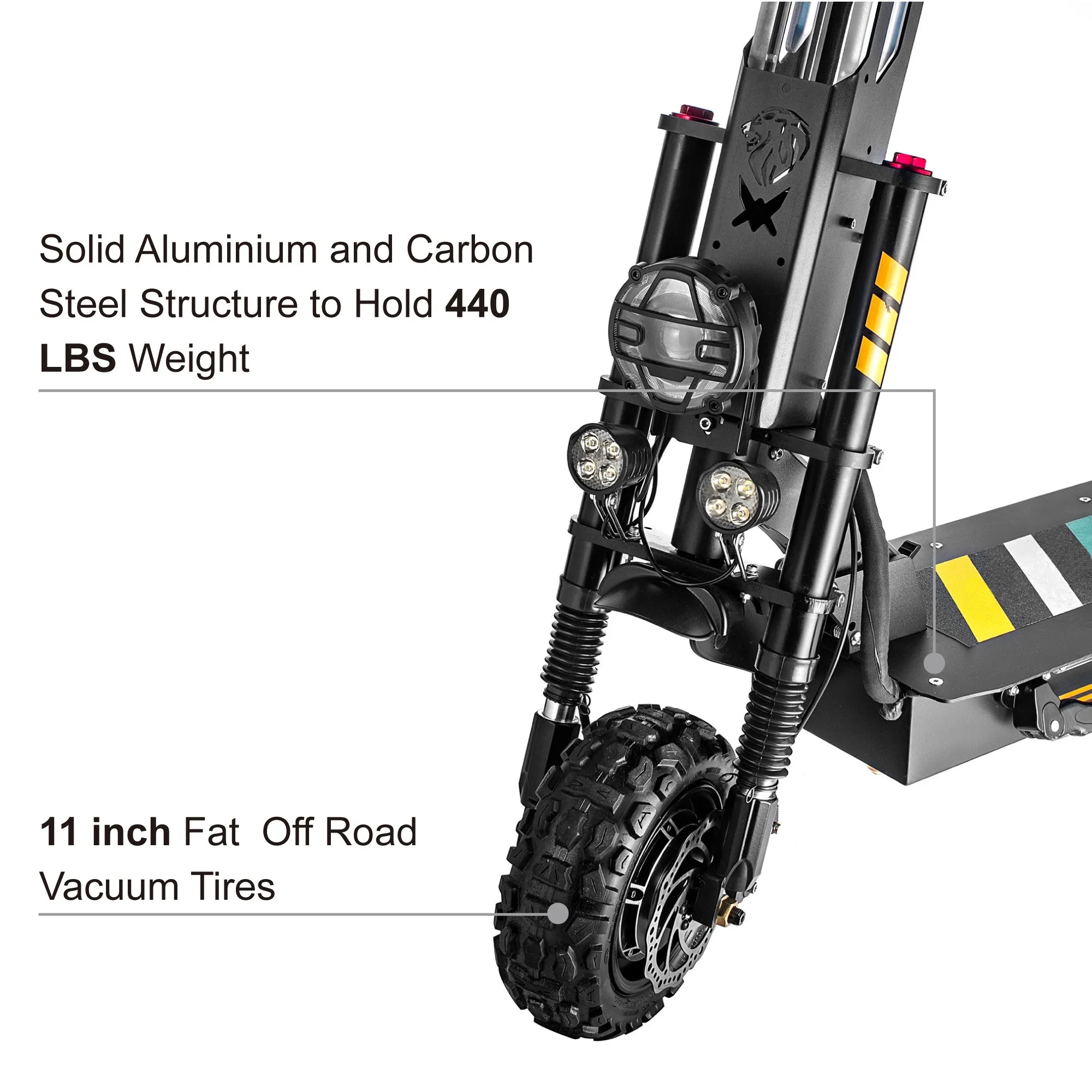 EFGBIKE X8 50 MPH Electric Scooter for Adults 6000W Dual Motor 60V