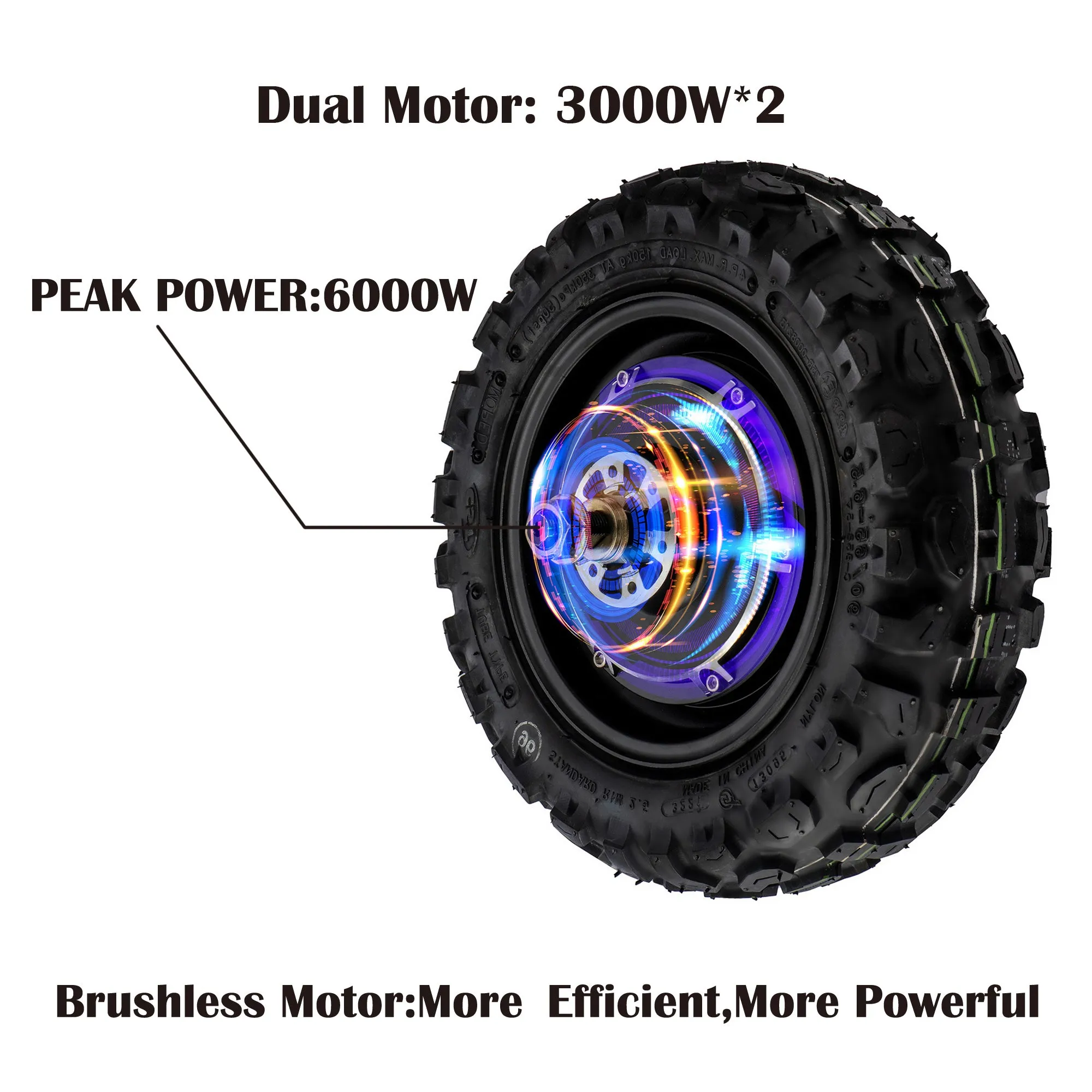 EFGBIKE X8 50 MPH Electric Scooter for Adults 6000W Dual Motor 60V