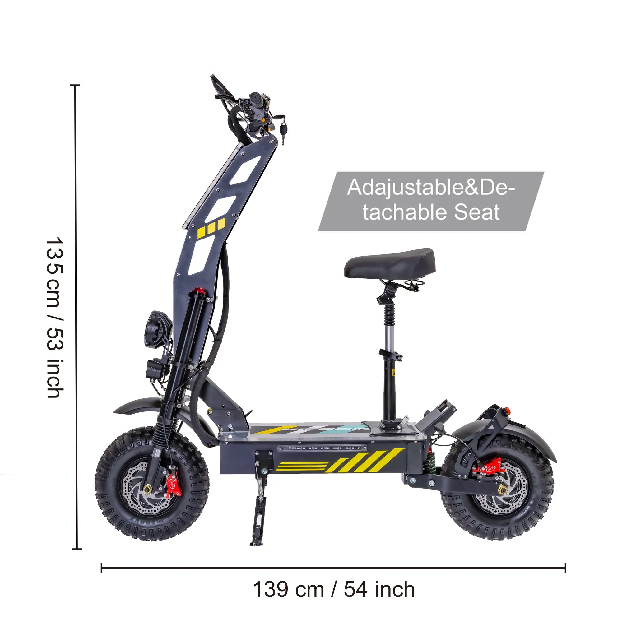 EFGBIKE X9 Plus Electric Scooter for Adults 50 MPH 8000W Dual Motor 60V