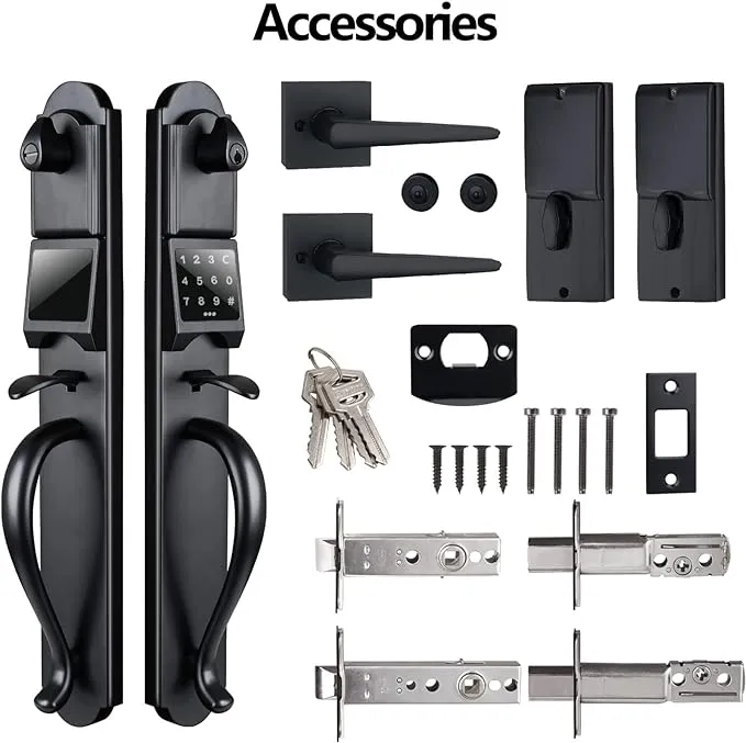 Electronic Double Door Handle Lockset 2018