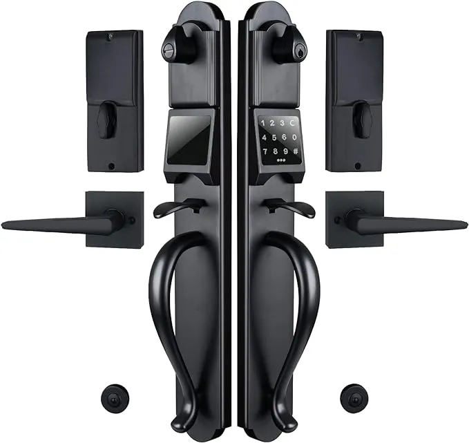 Electronic Double Door Handle Lockset 2018
