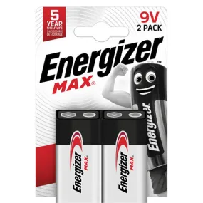 Energizer Max 9V Battery - Pack of 2 | ENE24009