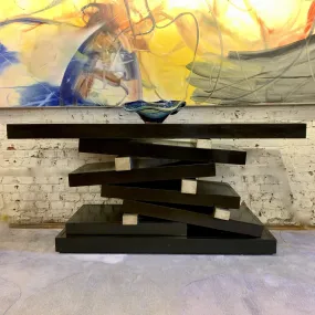 Entry Table, Wall Table, Contemporary, "Stacked Wood"