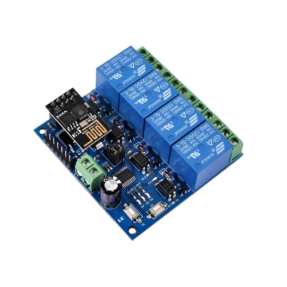 ESP8266 ESP-01 5V 4 Channels WiFi Relay Module Home Remote Control Switch