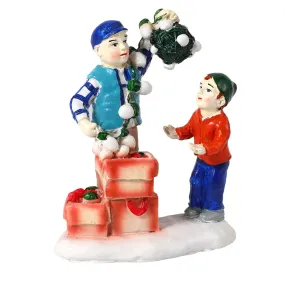 everyday Christmas Village Houses Set Decorations - LED Lights Christmas Collection Figurines Buildings Desktop Ornaments for Christmas Decorations Landscape Decor Snow Village Displays T8