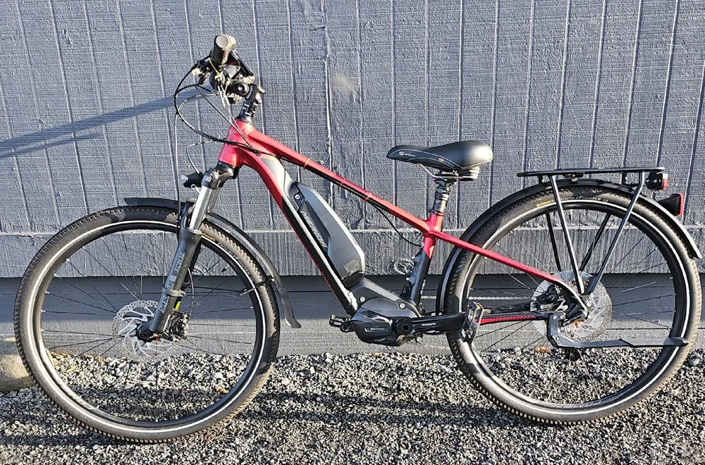 Ex-Rental Merida eSpresso 300SE EQ Elite Package with dropper and HSS Gel Seat- Burgundy