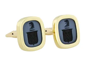 Family Crest Cufflinks in 18K Gold