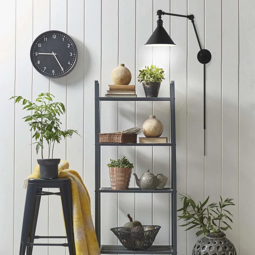 Fulton Swing Arm Lamp Matte Black w/ Switch 120v