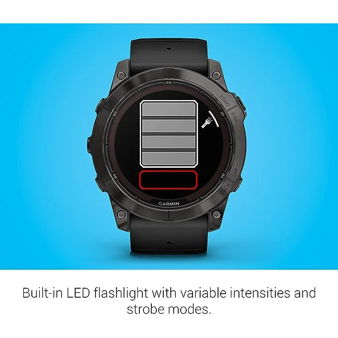 Garmin fenix 7X Pro Sapphire Solar Built-in Flashlight Solar Charging Capability Black Multisport GPS Smartwatch - 010-02778-10