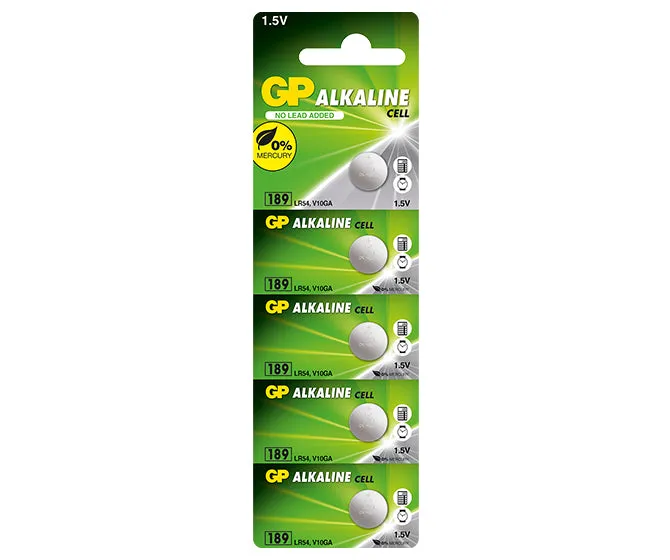 GP Alkaline Button Cell LR54 / 189F Mercury Free