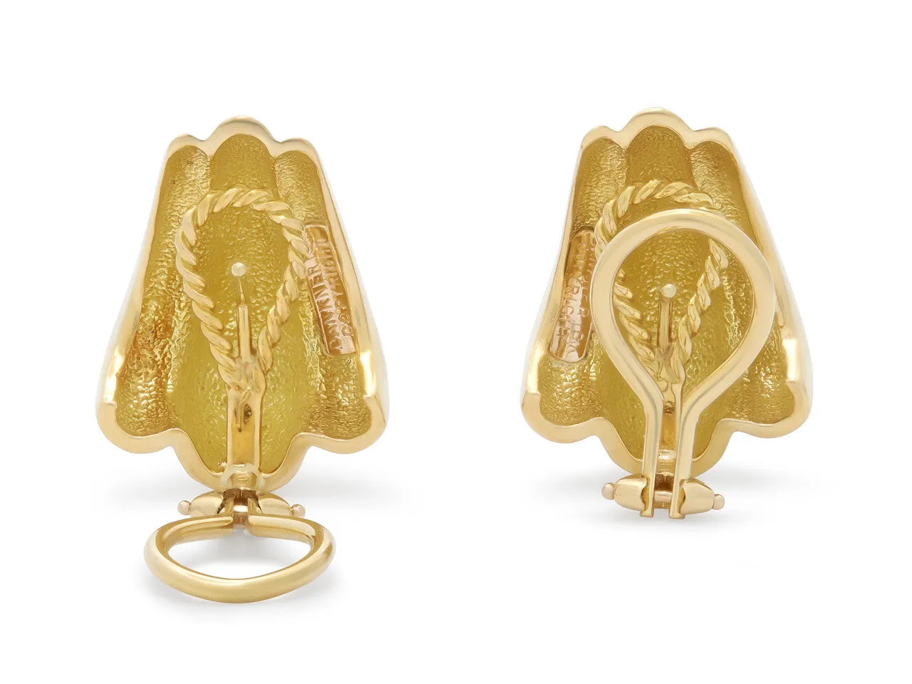 Half-Hoop Earrings in 18K Gold, by Dankner