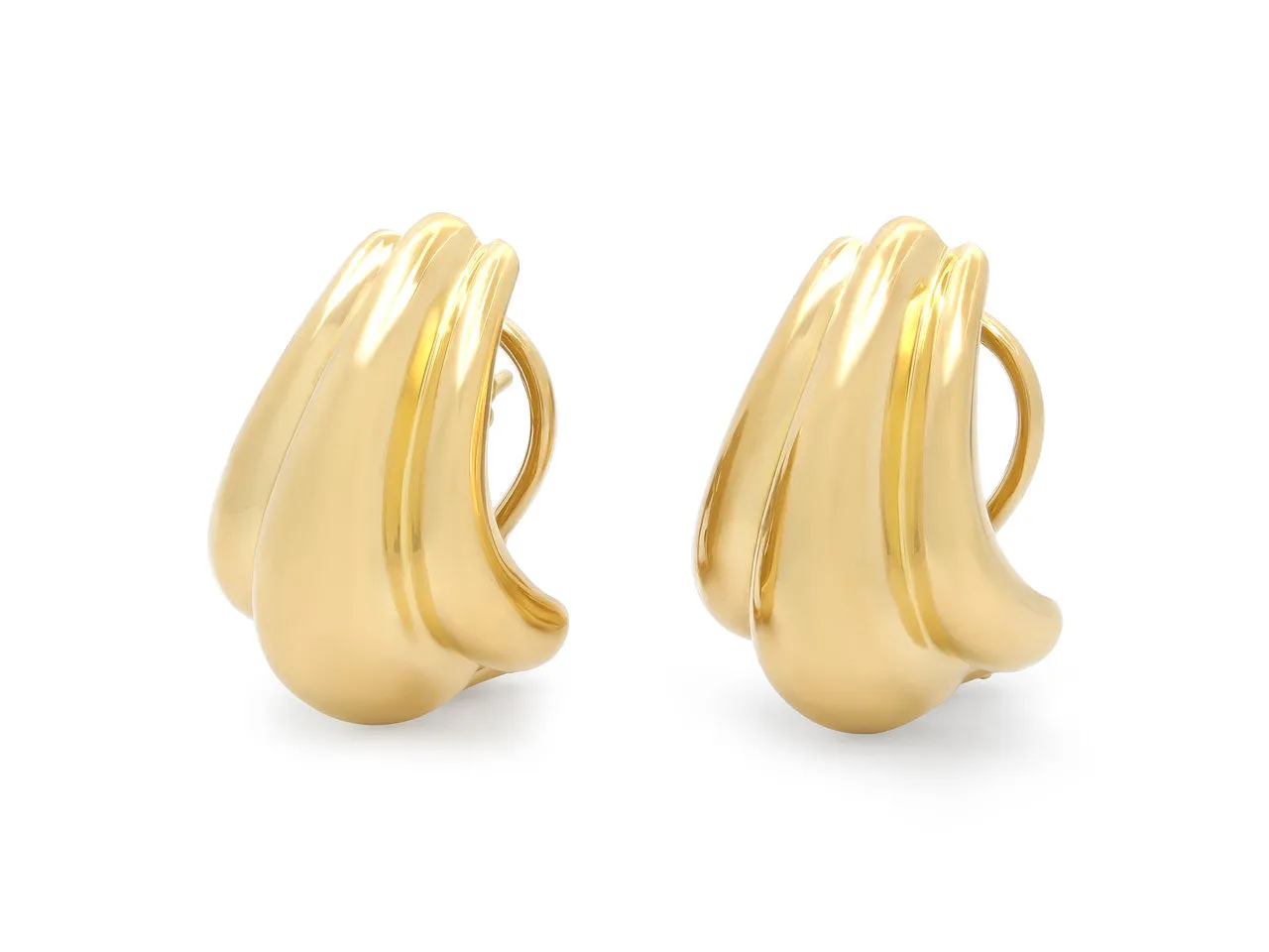 Half-Hoop Earrings in 18K Gold, by Dankner