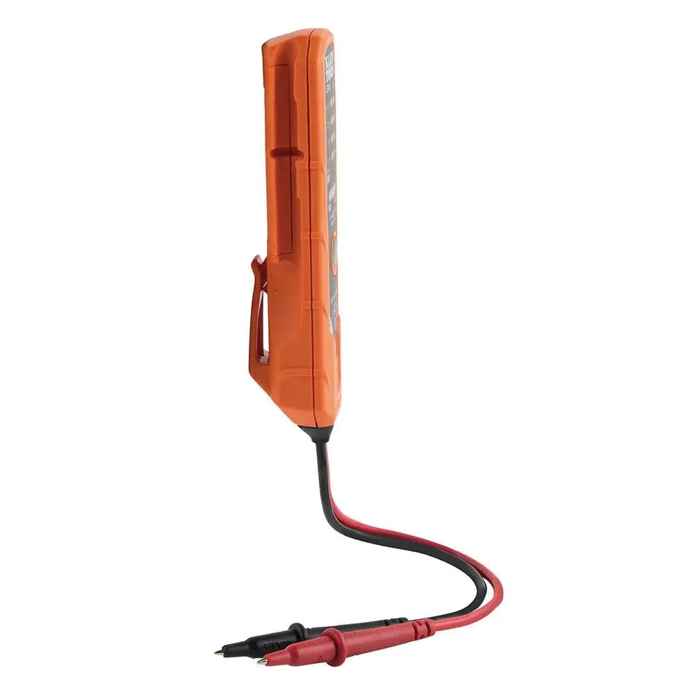 Klein Tools ET40 Digital AC/DC Voltage Tester, 12-240V AC, 1.5-24V DC, LED Illumination, DC Polarity, Auto Off, CATIII 250V-Class 2- Double Insulation, IP4 Dust and Water Resistant