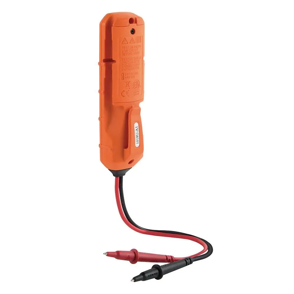 Klein Tools ET40 Digital AC/DC Voltage Tester, 12-240V AC, 1.5-24V DC, LED Illumination, DC Polarity, Auto Off, CATIII 250V-Class 2- Double Insulation, IP4 Dust and Water Resistant