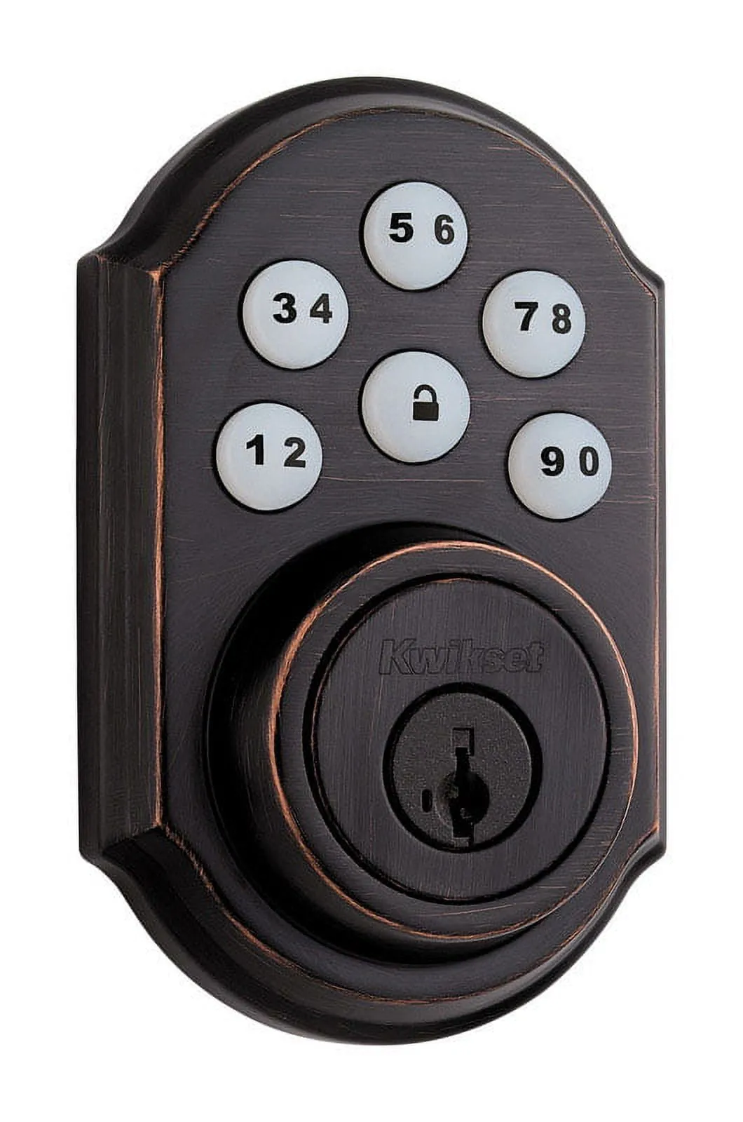 Kwikset 909 SmartCode Traditional Electronic Deadbolt - featuring SmartKey, Venetian Bronze