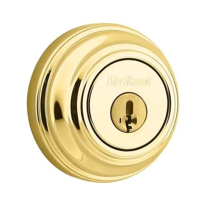 Kwikset 980S  Single Cylinder Deadbolt with New Chassis with RCAL Latch and RCS Strike