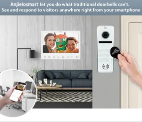 Latest Anjielosmart 10.1 inch Touch Monitor 1080P Support TUYA 2 OR 3-door Outdoor station Video Intercom For Apartment