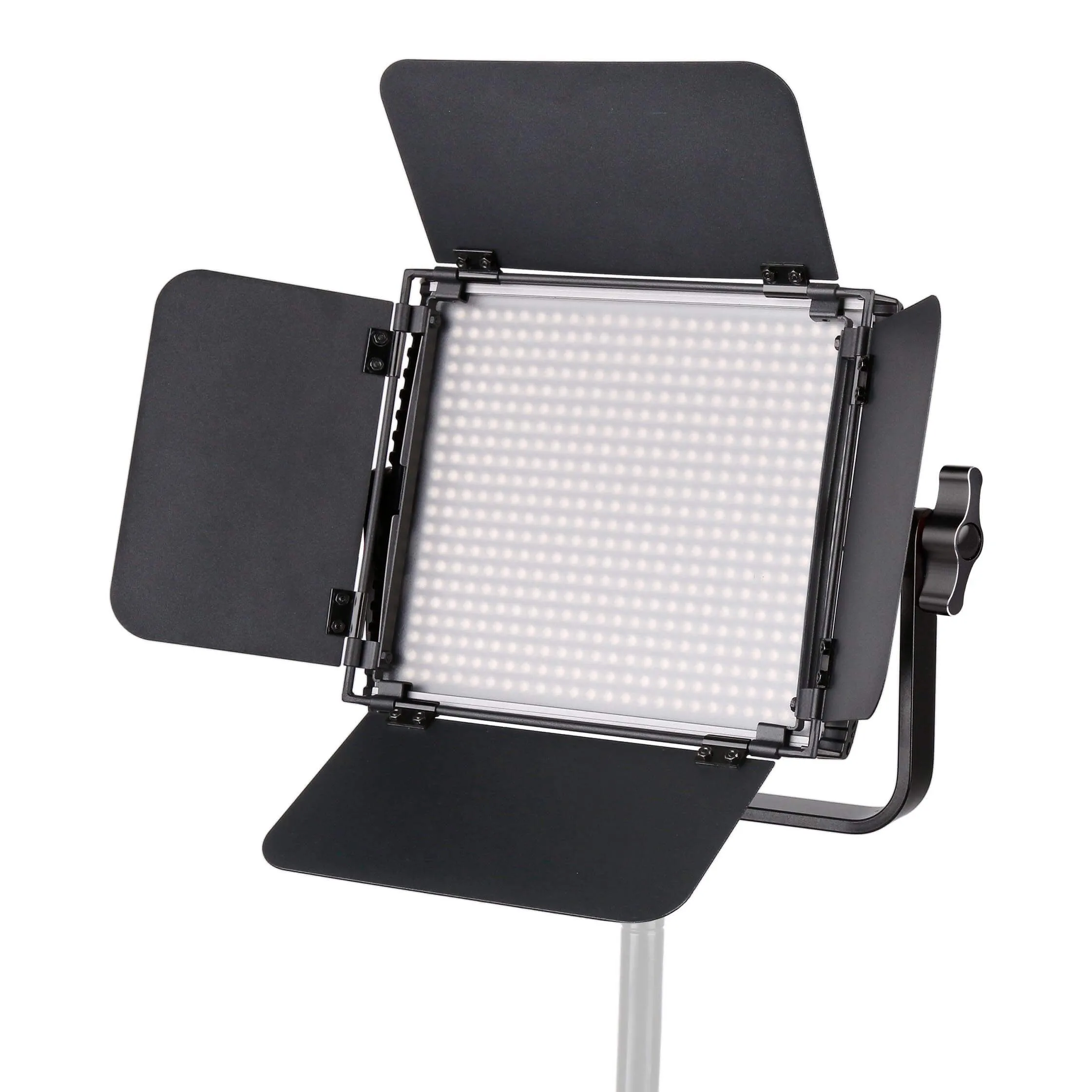 LECO 500S II Daylight Balanced LED Video Light Twin Kit with Stands and Batteries