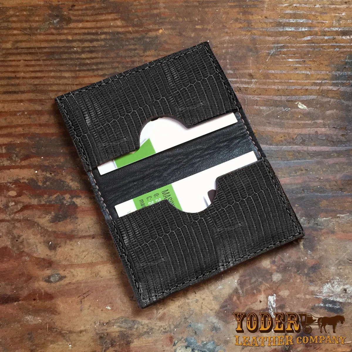 Lizard Black Card Case