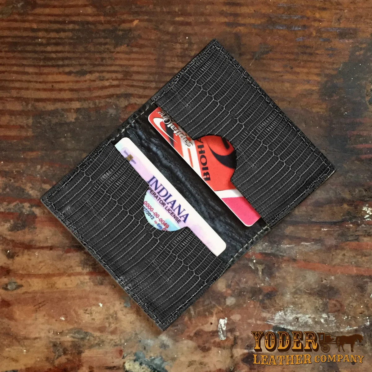 Lizard Black Card Case