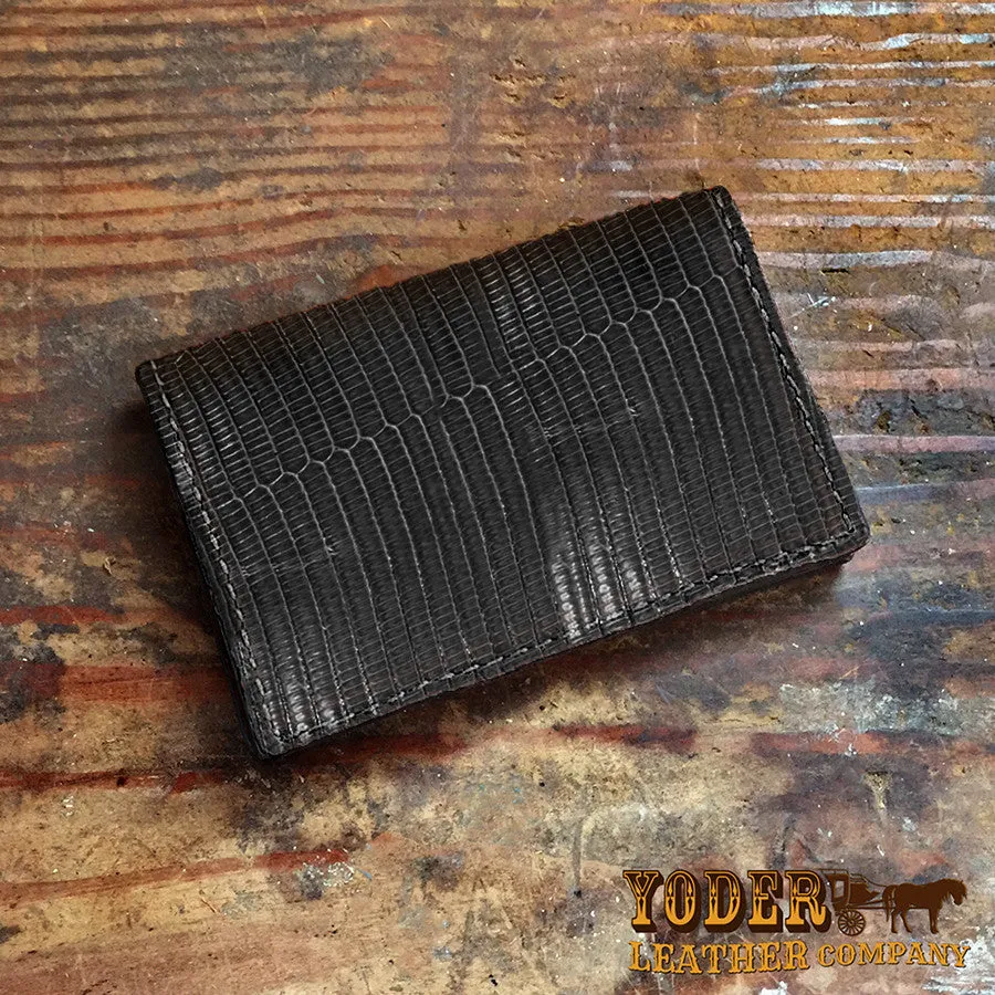 Lizard Black Card Case