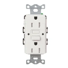 Lutron CAR-15-GFST Claro Tamper-Resistant Self-Testing 15A GFCI Receptacle