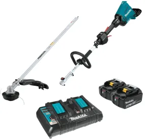 Makita XUX01M5PT Power Head Kit with String Trimmer Attachment, Battery Included, 5 Ah, 36 V, Lithium-Ion, 3 -Speed :EA: QUANTITY: 1