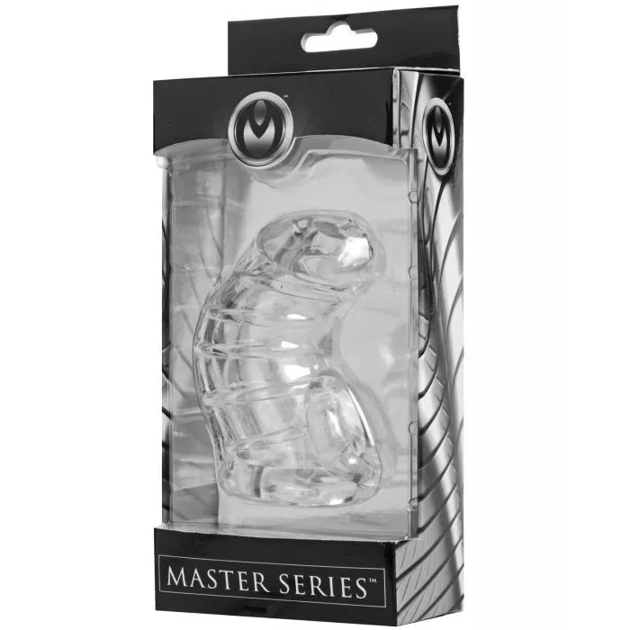 Master Series Detained Soft Body Chastity Cage - Clear