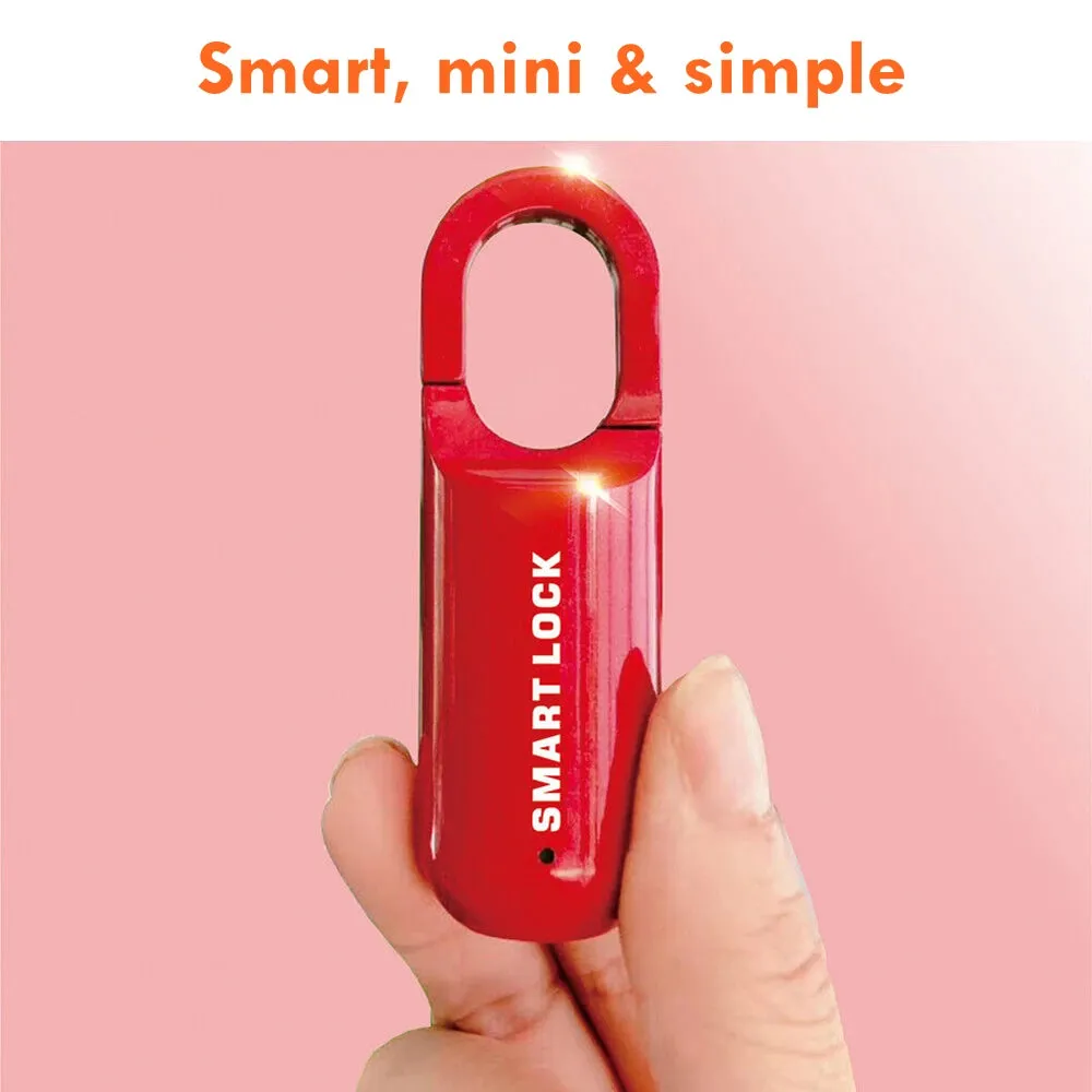 Mini Smart Biometric Fingerprint Padlock Keyless Travel Case Backpack
