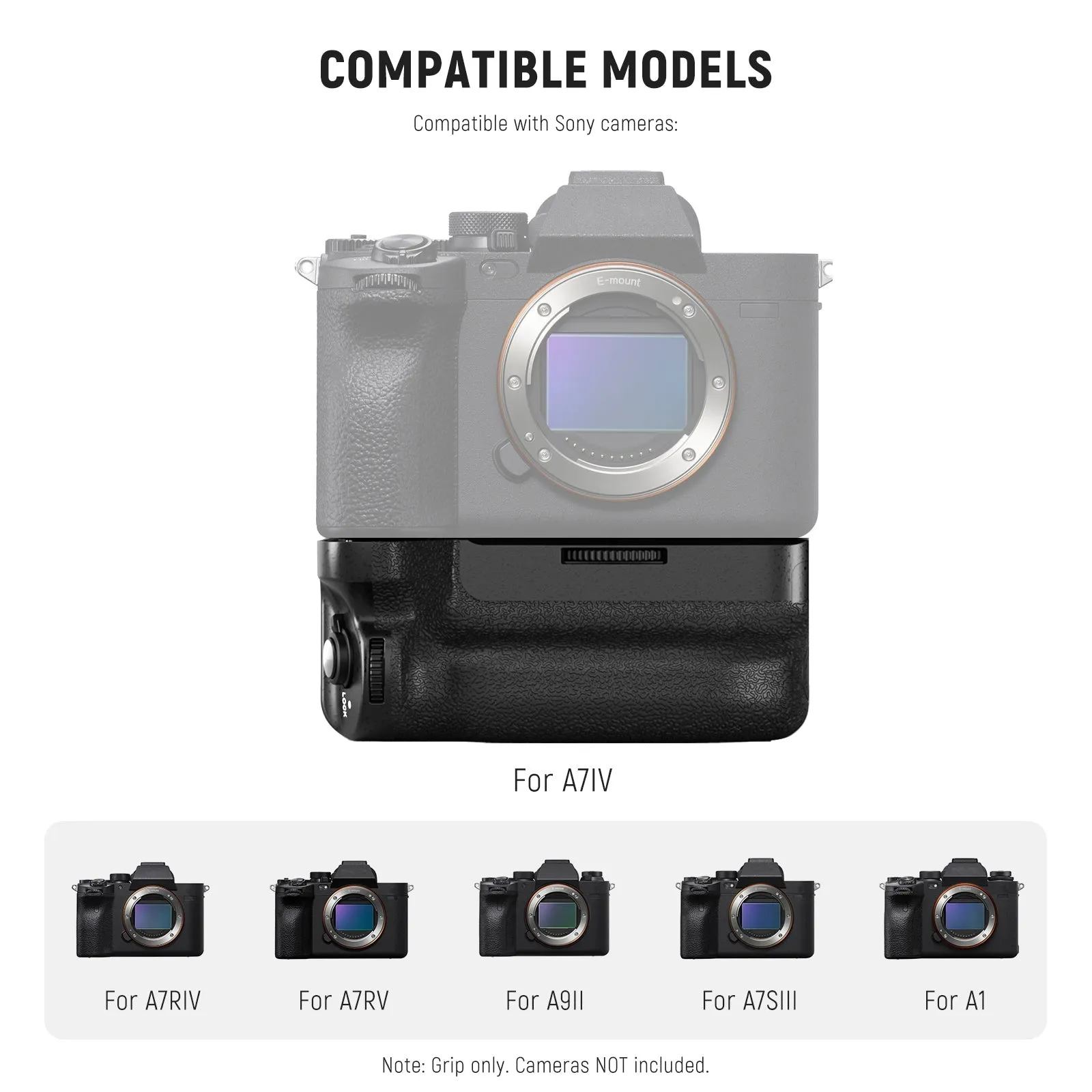 NEEWER VG-C4EM Replacement Battery Grip for Sony A7R V A7R IV A9 II A7 IV A7S III A1