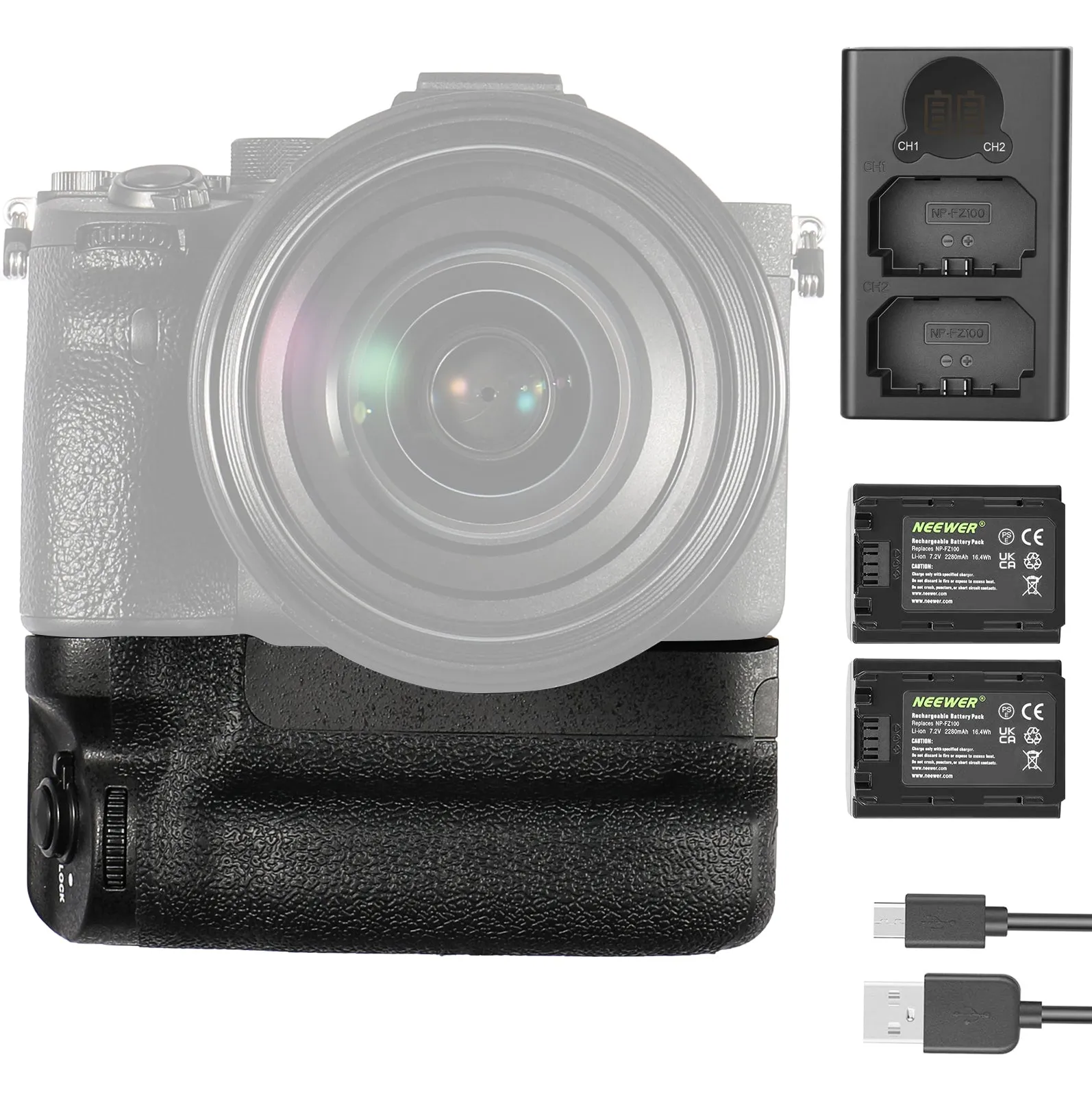 NEEWER VG-C4EM Replacement Battery Grip for Sony A7R V A7R IV A9 II A7 IV A7S III A1