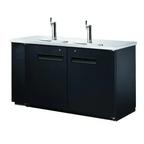 Nella 61" Draft Beer Refrigerator with 2 Beer Dispensers & 2 Solid Doors