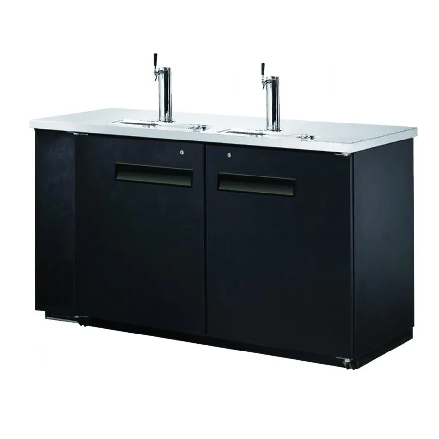 Nella 61" Draft Beer Refrigerator with 2 Beer Dispensers & 2 Solid Doors