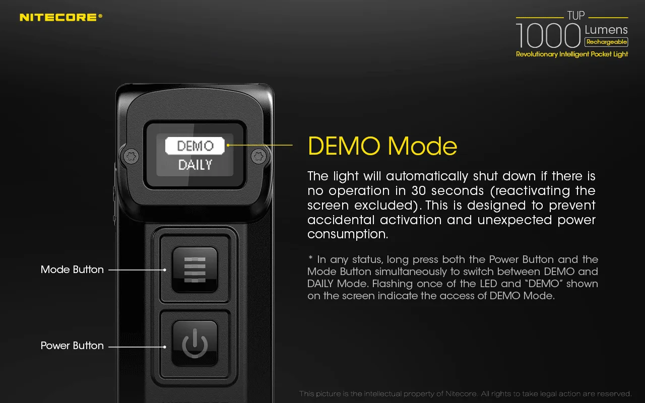 NITECORE 1000 LUMENS POCKET LIGHT (TUP)