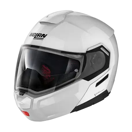 Nolan N90-3 Classic N-COM Metal White Motorcycle Helmet