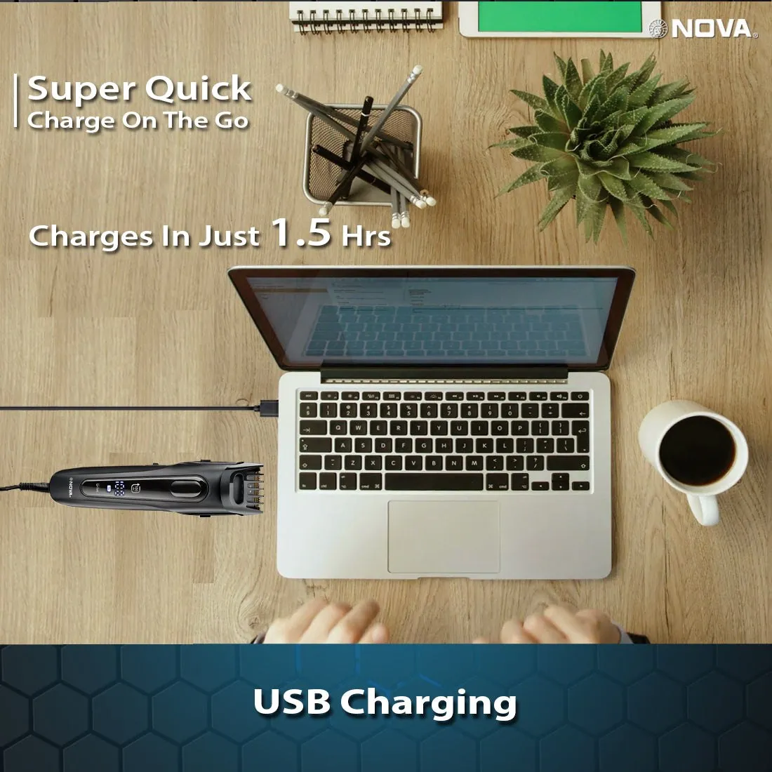 Nova Digital NHT 1098 USB Runtime: 150 min Trimmer for Men