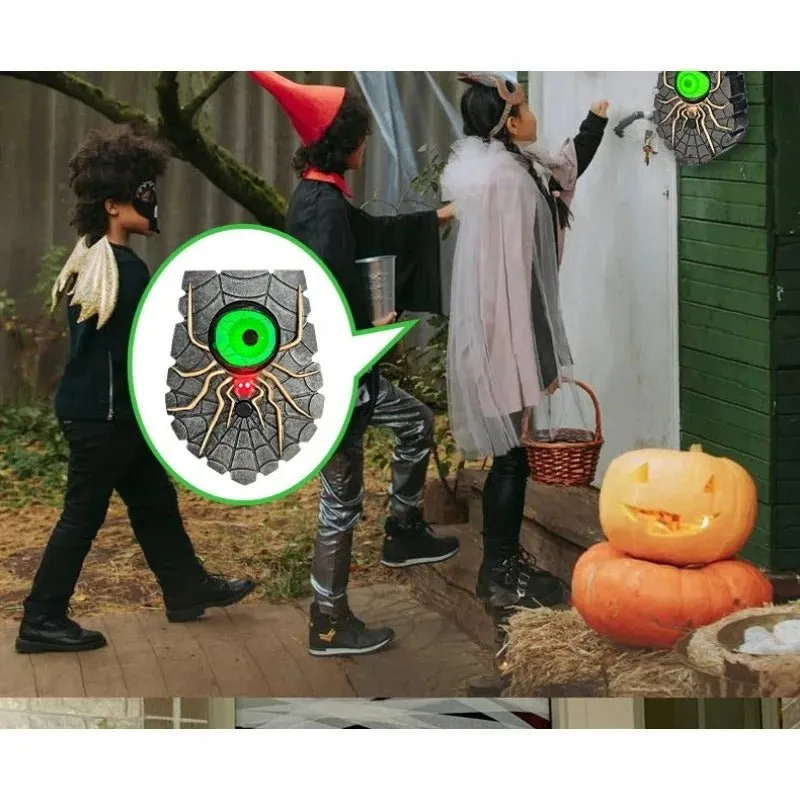 One-Eyed Doorbell - Halloween Doorbell Decoration, Luminous Eyeball Spider Bell Decor, Gift for Halloween